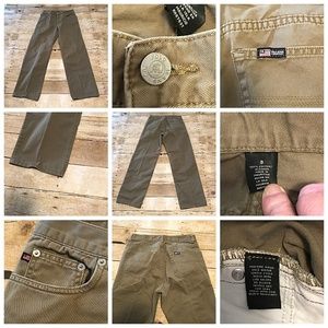 Army Olive Green Straight Leg Jeans